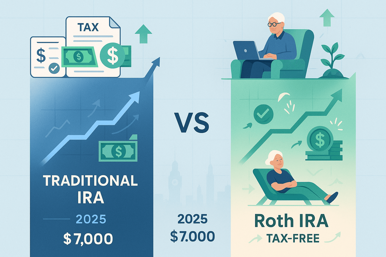 Roth IRA vs Traditional IRA: Complete 2025 Comparison Guide (With Calculator)