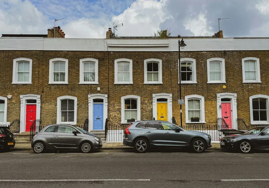 A row of London terraced houses representing the first-home goal a Lifetime ISA can help fund